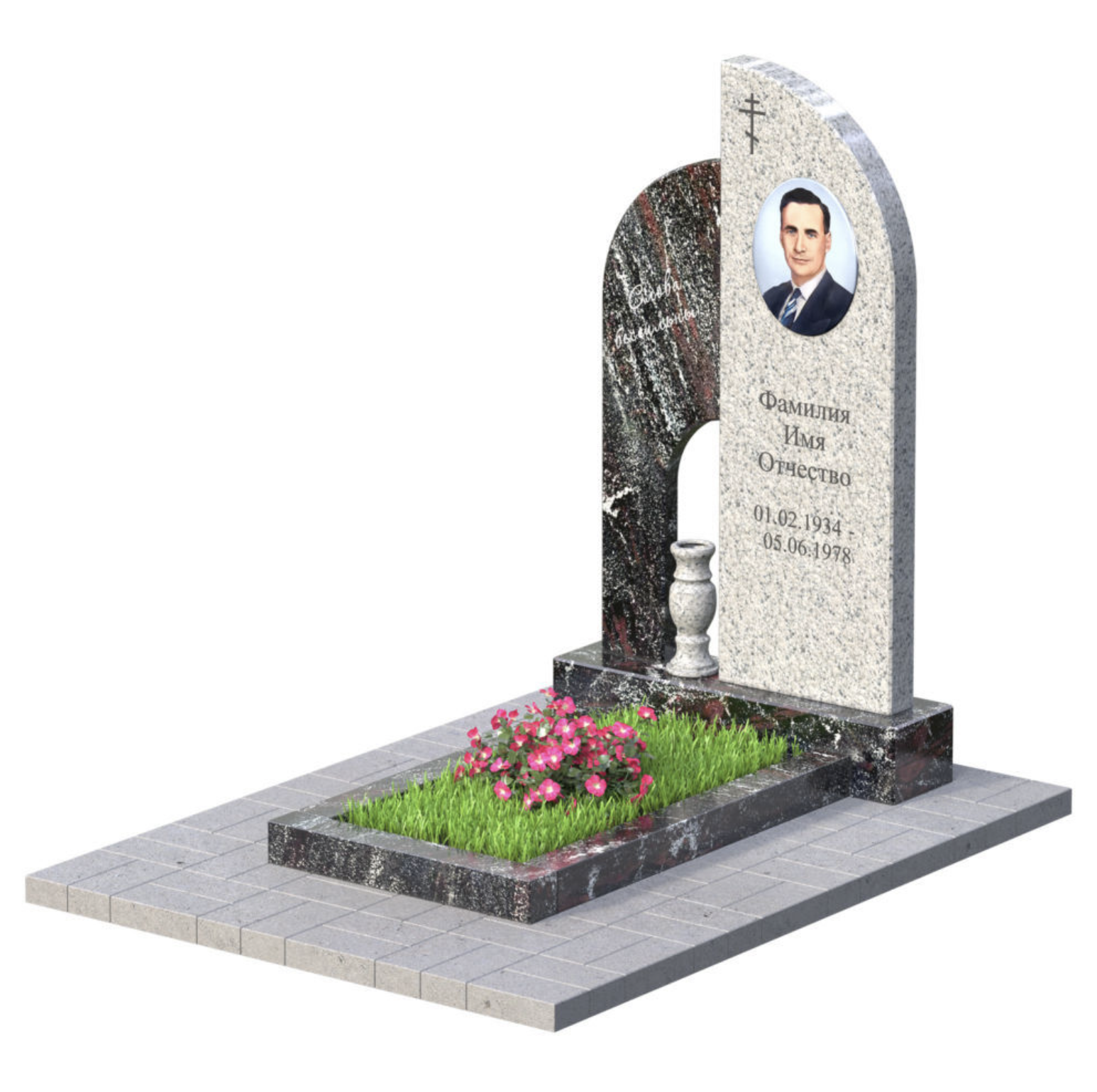 Памятник из амфиболита 832